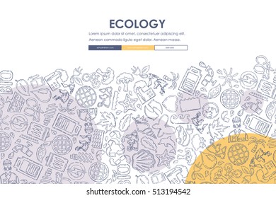 ecology Doodle Website Template Design