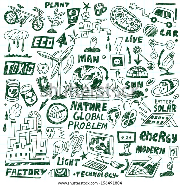 ecology  - doodles
set