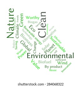 Ecology Earth concept word collage. 