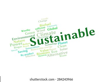 Ecology Earth concept word collage. Environmental poster design template 