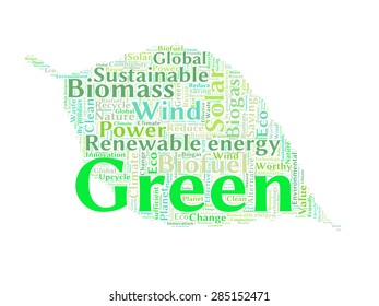 Ecology Earth concept word collage. Environmental poster design template 