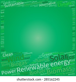Ecology Earth concept word collage. Environmental poster design template 