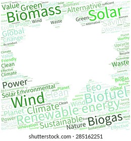 Ecology Earth concept word collage. Environmental poster design template 