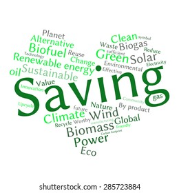 Ecology Earth concept word collage. Environmental poster design template 