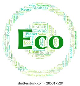 Ecology Earth concept word collage. Environmental poster design template 