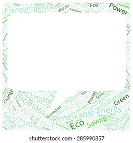 Ecology Earth concept word collage. Environmental poster design template 