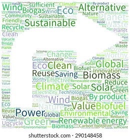 Ecology Earth concept word collage. Environmental poster design template 