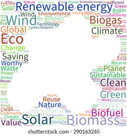 Ecology Earth concept word collage. Environmental poster design template 
