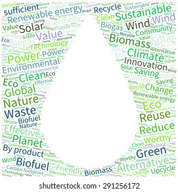Ecology Earth concept word collage. Environmental poster design template 