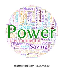 Ecology Earth concept word collage. Environmental poster design template  