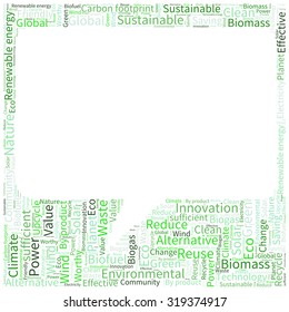 Ecology Earth concept word collage. Environmental poster design template 