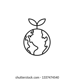 ecology, earth day, sprout, green earth icon. Element of mother earth day icon. Thin line icon for website design and development, app development. Premium icon