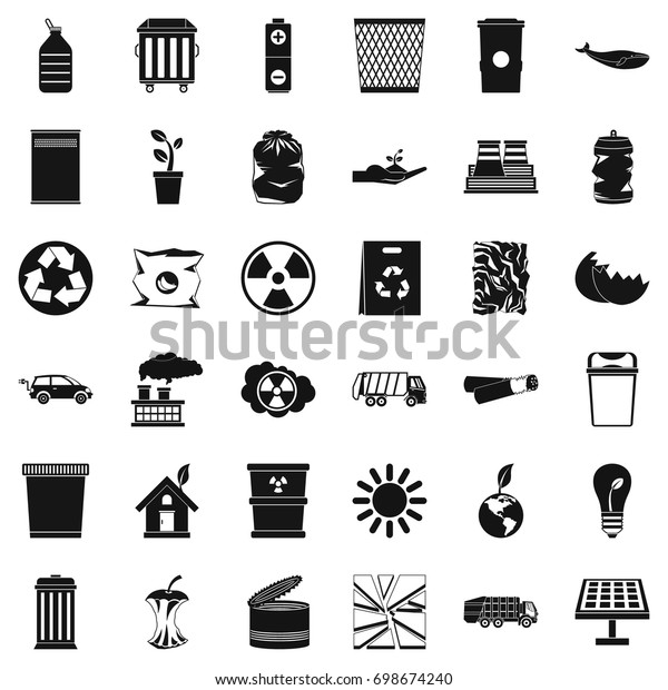 Ecology in\
earth icons set. Simple style of 36 ecology in earth vector icons\
for web isolated on white\
background