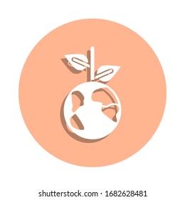Ecology, earth ,leaf badge icon. Simple glyph, flat vector of ecology icons for ui and ux, website or mobile application