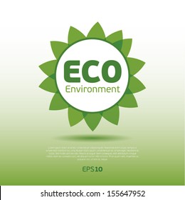 Ecology Eco Green Power icon.Think Green. Concept.
