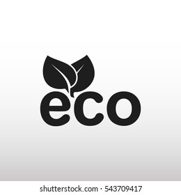 Ecology, eco leaf vector icon