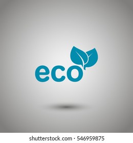 Ecology, eco leaf vector icon