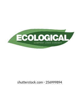 Ecology. Eco logo, icon, template, green. Vector illustration. Ecological concept, idea. Leaf. Leaves sign company.
