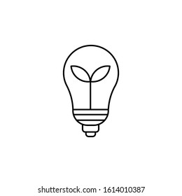 Ecology, electronics, energy, green leaf, lightbulb, nature icon. Can also be used for ecology. Suitable for use on web apps, mobile apps and print media.