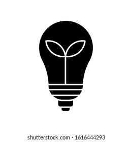 Ecology, electronics, energy, green leaf, light bulb, nature icon. Can also be used for ecology. Suitable for use on web apps, mobile apps and print media.