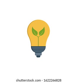 Ecology, electronics, energy, green leaf, light bulb, nature icon. Can also be used for ecology. Suitable for use on web apps, mobile apps and print media.
