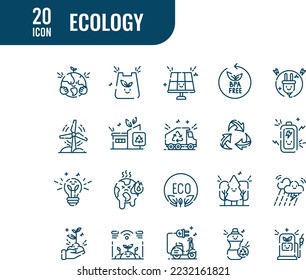 Ecology elements - Detailed Line web icon set. Detailed Line collection. Simple vector illustration.