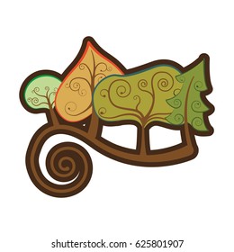 ecology emblem isolated icon