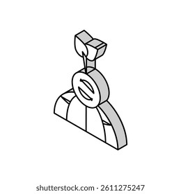 ecology and energy saving isometric icon vector. ecology and energy saving sign. isolated symbol illustration