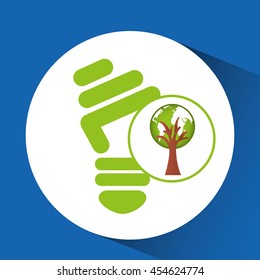 ecology enviromental eco nature isolated, vector illustration