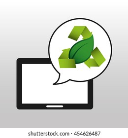 ecology enviromental eco nature isolated, vector illustration