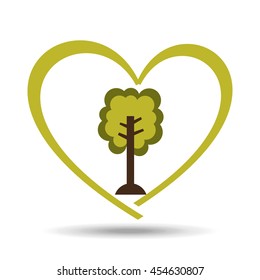 ecology enviromental eco nature isolated, vector illustration