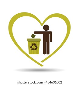 ecology enviromental eco nature isolated, vector illustration