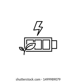 Ecology environment battery icon. Element of ecology environment icon