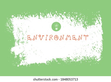 Ecology and environment concept with Paint splash vector texture for bio badge, eco friendly banner, eco love content, green thinking symbol, environmental protection agency design — Organic farming.