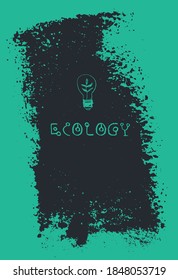 Ecology and environment concept with Paint splash vector texture for bio badge, eco friendly banner, eco love content, green thinking symbol, environmental protection agency design — Organic farming.