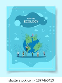 concepto de ecología o medio ambiente para la plantilla de banners, volante, portada de libros, revista