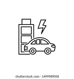 Ecology environment electric car icon. Element of ecology environment icon