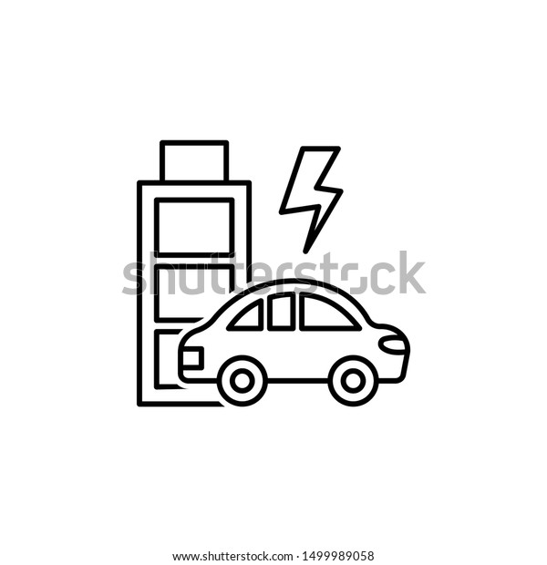 Ecology environment electric car icon. Element of\
ecology environment\
icon