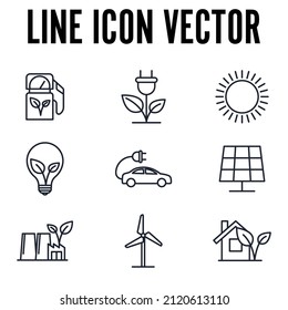 Ecology and Environment elements set icon symbol template for graphic and web design collection logo vector illustration