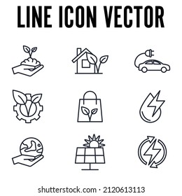 Ecology and Environment elements set icon symbol template for graphic and web design collection logo vector illustration