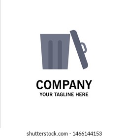 Ecology, Environment, Garbage, Trash Business Logo Template. Flat Color. Vector Icon Template background