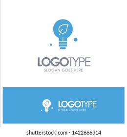 Ecology, Environment, Green, Idea Blue Solid Logo with place for tagline
