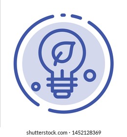 Ecology, Environment, Green, Idea Blue Dotted Line Line Icon