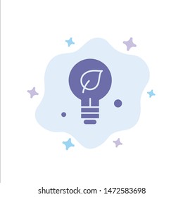 Ecology, Environment, Green, Idea Blue Icon on Abstract Cloud Background