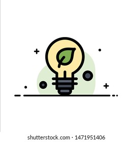 Ecology, Environment, Green, Idea  Business Flat Line Filled Icon Vector Banner Template