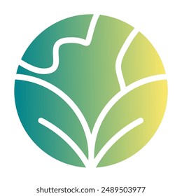 Ecology and environment icon with filled design, glyph icon. Ecology related vector illustration with simple design isolated on white background