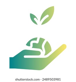 Ecology and environment icon with filled design, glyph icon. Ecology related vector illustration with simple design isolated on white background