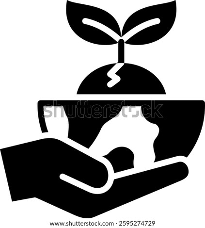 Ecology And Environment Icon Glyph Vector Illustration