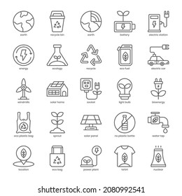 Ecology and Environment icon pack for your website design, logo, app, UI. Ecology and Environment icon outline design. Vector graphics illustration and editable stroke.