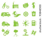 Ecology and environment icon set